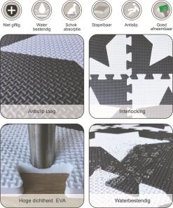 Merkloos Dieren Foam Puzzel Speelmat - 10 Speelmatten - Uitneembare Figuren - Grijs - Wit - Puzzelmat 90x90x1cm -Babyspeelgoed Winkel 1003x1200 2