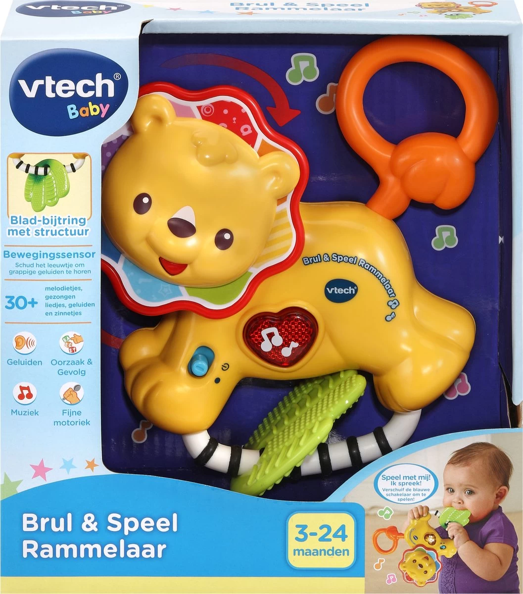 VTech Baby Brul & Speel Rammelaar - Educatief Babyspeelgoed - Bijtring - 3 Tot 24 Maanden 5 VTech Baby Brul & Speel Rammelaar - Educatief Babyspeelgoed - Bijtring - 3 Tot 24 Maanden - Afbeelding 5