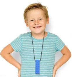 Bijtketting - Kauwketting | Bouwblokje Patroon Oranje -Babyspeelgoed Winkel 1133x1200