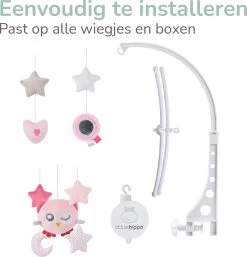 Little Hippo® Muziekmobiel - Boxmobiel 'Daisy' - Bedmobiel -Babyspeelgoed Winkel 1153x1200 5