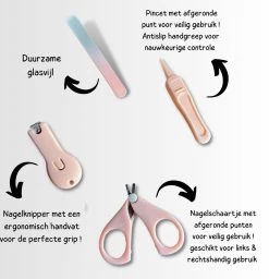 Manicure Set By Babycure | Babybear Pink | Nagelvijl - Nagelknipper - Nagelschaartje - Pincet -Babyspeelgoed Winkel 1158x1200 2