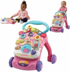 VTech 2 In 1 Baby Walker - Educatief Babyspeelgoed - Roze - 9 Tot 36 Maanden -Babyspeelgoed Winkel 1166x1200