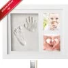 PIPIP Baby Fotolijst - Klei Afdruk Baby Voet En Hand - Kraamcadeau Jongen Of Meisje - Babyshower - Kraampakket/Geboorte Cadeau - Baby Art