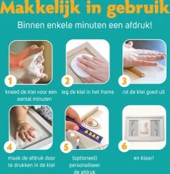 Baby Fotolijst Met Klei Voetafdruk & Handafdruk – Kraamcadeau Babyshower - Gipsafdruk Baby - Kraampakket/Geboorte Cadeau -Babyspeelgoed Winkel 1178x1200 2