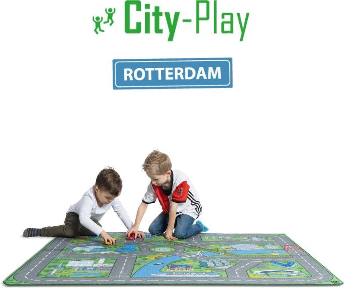 Speelkleed Rotterdam City-Play - Autokleed - Verkeerskleed - Speelmat Rotterdam 3 Speelkleed Rotterdam City-Play - Autokleed - Verkeerskleed - Speelmat Rotterdam - Afbeelding 3