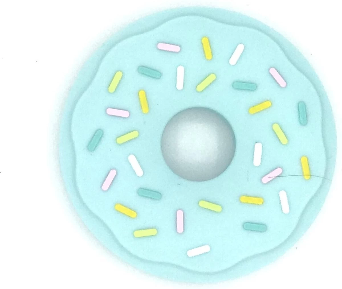 Donut Bijtketting Kauwsieraad - Turqoise 2 Donut Bijtketting Kauwsieraad - Turqoise - Afbeelding 2