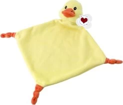 Merkloos Knuffeldoekje Geel Eendje - Pluche Tutdoekje - Gratis Verzonden