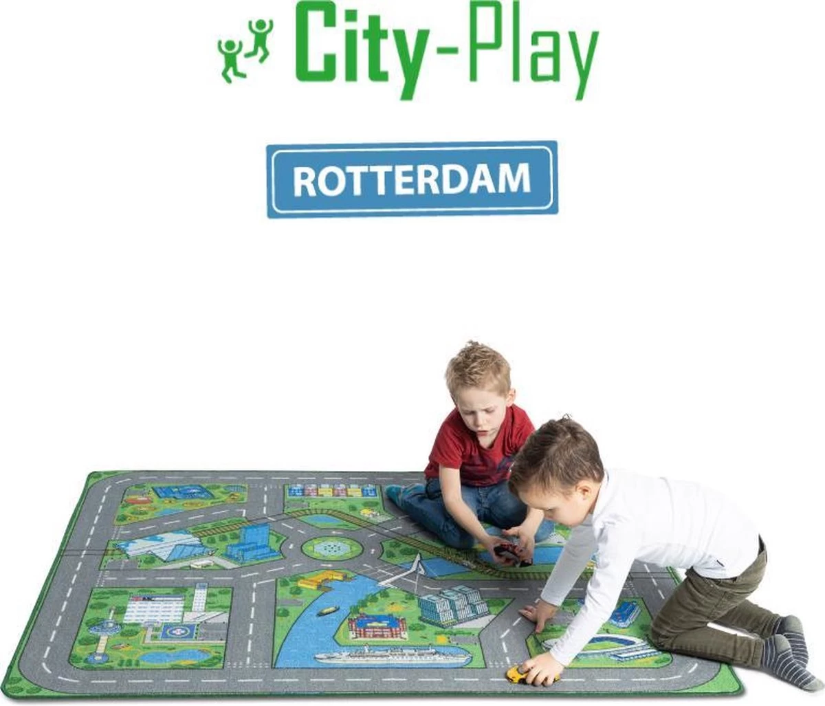 Speelkleed Rotterdam City-Play - Autokleed - Verkeerskleed - Speelmat Rotterdam 2 Speelkleed Rotterdam City-Play - Autokleed - Verkeerskleed - Speelmat Rotterdam - Afbeelding 2