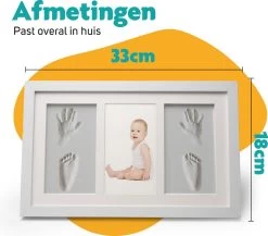 Baby Fotolijst Met Klei Voetafdruk & Handafdruk – Kraamcadeau Babyshower - Gipsafdruk Baby - Kraampakket/Geboorte Cadeau -Babyspeelgoed Winkel 1200x1056 2