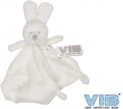VIB.-Unisex Pluche Knuffeldoekje Met Konijnenhoofd-White-Grey -Babyspeelgoed Winkel 1200x1064 1