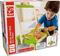 Hape Loopwagen Blokkenkar - Speelgoed 1 Jaar -Babyspeelgoed Winkel 1200x1112