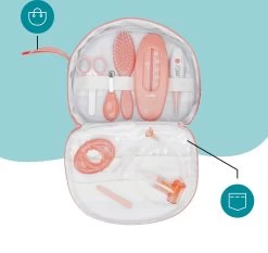 Babymoov 9-delige Babyverzorgingsset Aqua Perzikkleur En Grijs -Babyspeelgoed Winkel 1200x1131