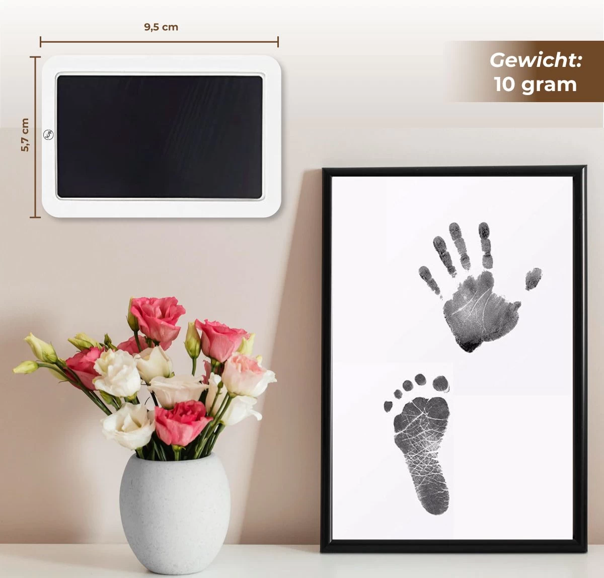 Baby Handafdruk - Baby Voetafdruk - Set - Baby Art - Kraamcadeau -Babyshower Cadeau – Inktafdruk – Inclusief Beschrijving Nederlands/Engels 7 Baby Handafdruk - Baby Voetafdruk - Set - Baby Art - Kraamcadeau -Babyshower Cadeau – Inktafdruk – Inclusief Beschrijving Nederlands/Engels - Afbeelding 7