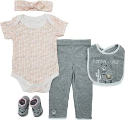 Spronkers® Baby Kleding Set 5 Stuks - Baby Kraamcadeau Meisje – Baby Cadeaupakket – Kraammand Baby Geschenkset - Roze 0-3 Maanden -Babyspeelgoed Winkel 1200x1152 3