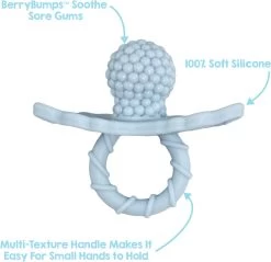 RaZbaby RaZberry - Bijtspeentje - Blauw - Grijs - 2 Stuks -Babyspeelgoed Winkel 1200x1162