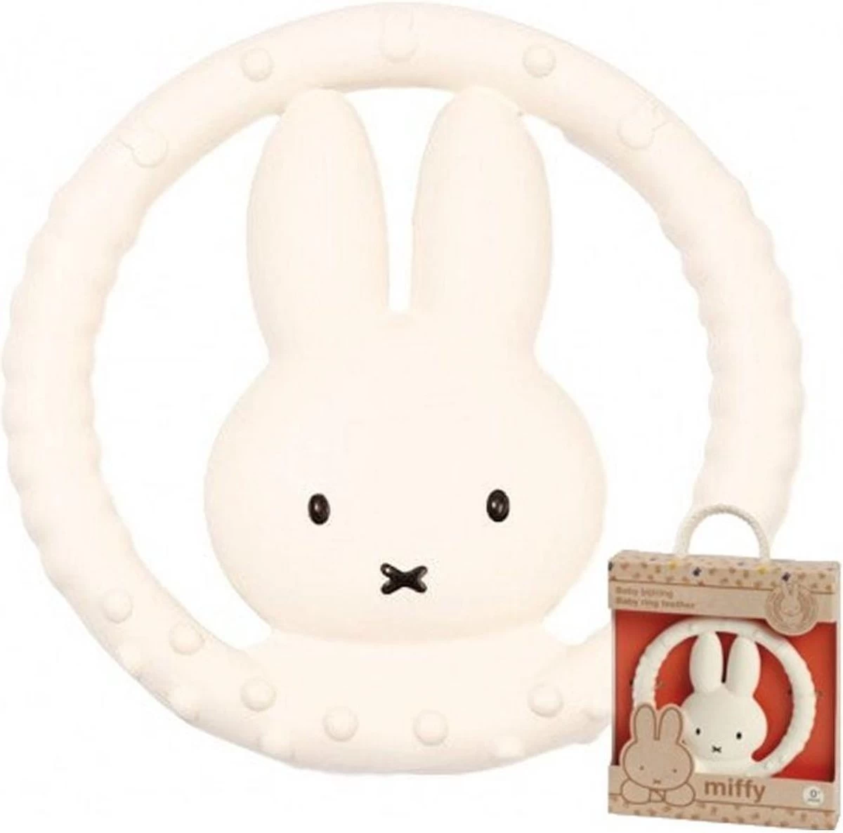 Bambolino Toys - Nijntje Bijtring - Natuurlijk Rubber - Kraamcadeau - Baby