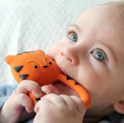 Lanco Rubberen Bijtring - Nalu De Tijger - Oranje -Babyspeelgoed Winkel 1200x1191