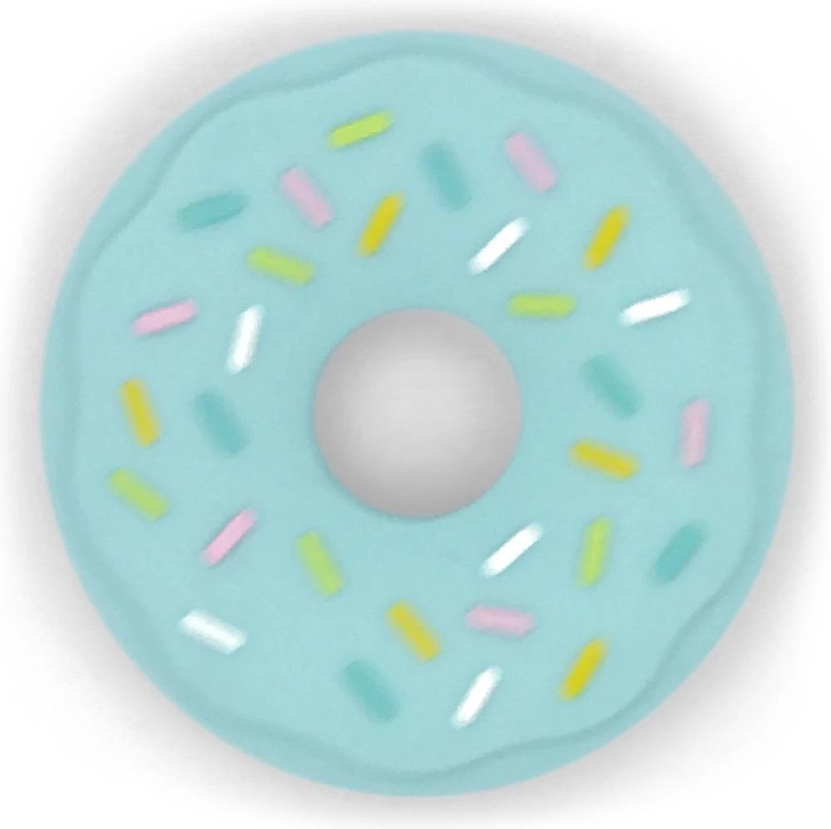 Donut Bijtketting Kauwsieraad - Turqoise 1 Donut Bijtketting Kauwsieraad - Turqoise