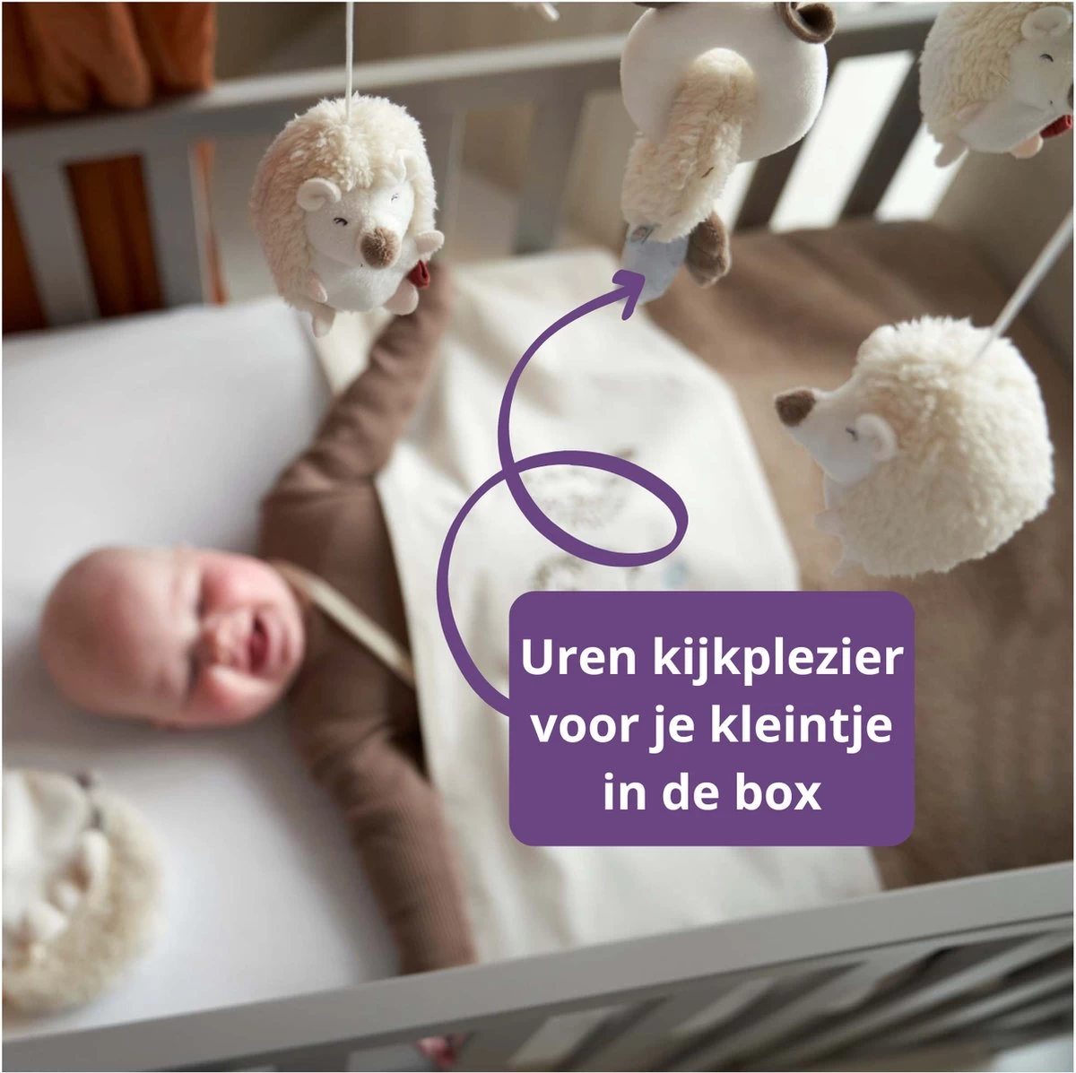 Prénatal Muziekmobiel - Forest Friend - Baby Box Accessoires - Boxmobiel - Bruin 6 Prénatal Muziekmobiel - Forest Friend - Baby Box Accessoires - Boxmobiel - Bruin - Afbeelding 6