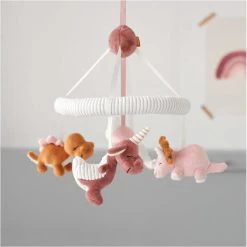 Prénatal Muziekmobiel - Dino Thema - Baby Box Accessoires – Boxmobiel - Roze/Multikleur -Babyspeelgoed Winkel 1200x1199 2