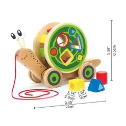 Hape Houten Walk-A-Long Slak Trekdier -Babyspeelgoed Winkel 1200x1200 10