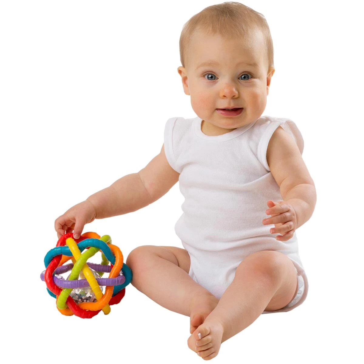 Playgro Buigbare Bendy Ball - Grijp- En Bijtspeelgoed - Incl Rammelaar - Activiteitenbal 3 Playgro Buigbare Bendy Ball - Grijp- En Bijtspeelgoed - Incl Rammelaar - Activiteitenbal - Afbeelding 3