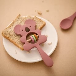 Merkloos Bijtring - Rammelaar - Babys - Speelgoed - Babyspeelgoed - Kraamcadeau - Siliconen - BPA Vrij - Roze -Babyspeelgoed Winkel 1200x1200 288