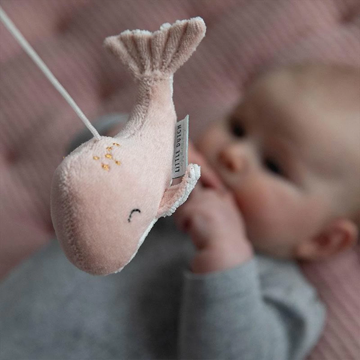 Little Dutch Houten Muziekmobiel - Wit/Roze - Ocean 9 Little Dutch Houten Muziekmobiel - Wit/Roze - Ocean - Afbeelding 9