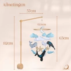 Wavy Dreams - Boxmobiel Met Houder - Dieren Mobiel Babykamer - Mobiel Baby - Kraamcadeau - Baby Cadeau Jongen - Baby Mobiel - Blue Waves -Babyspeelgoed Winkel 1200x1200 430