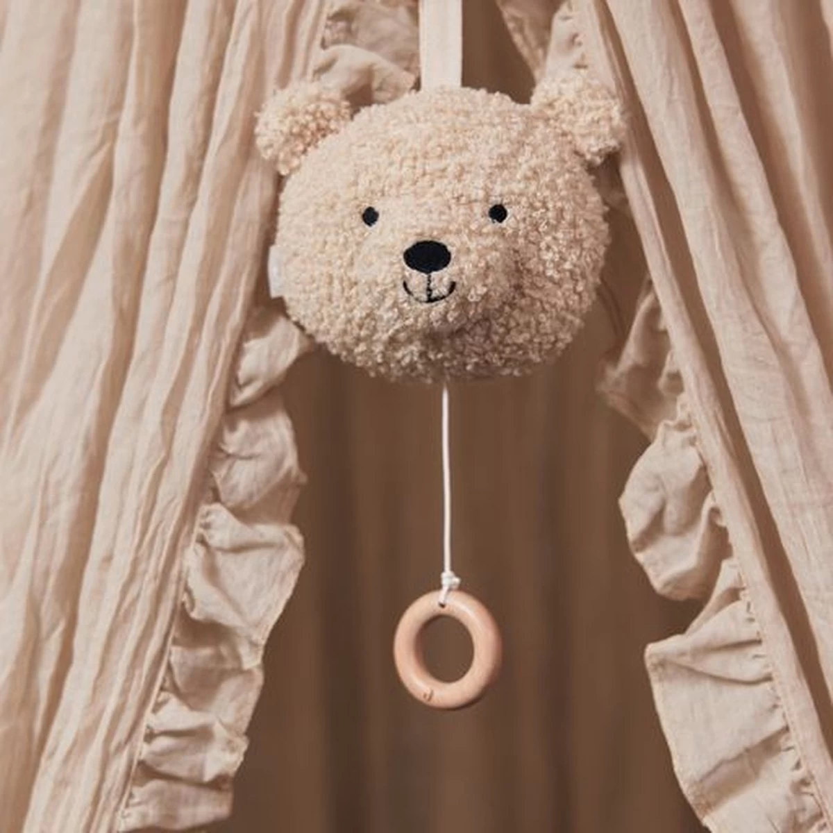 Jollein Muziekhanger Teddy Bear - Naturel 14 Jollein Muziekhanger Teddy Bear - Naturel - Afbeelding 14