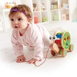 Hape Houten Walk-A-Long Slak Trekdier -Babyspeelgoed Winkel 1200x1200 5