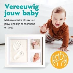 Baby Fotolijst - Gipsafdruk Baby - Klei Afdruk Baby Voet En Hand - Kraamcadeau Jongen Of Meisje - Babyshower - Kraampakket/Geboorte Cadeau -Babyspeelgoed Winkel 1200x1200 517