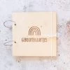 Houten Bewaarbundel Geboortekaarten | 20 X 20 Cm | Kaarten Bewaarbundel Regenboog