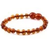 Merkloos Life Fashion - Barnsteen Baby Armband - 12 CM - Cognac - Amber Baby Armband - Pijn Verminderend Doorkomende Tandjes - Barnsteen Lithouwen - Baltisch Barnsteen