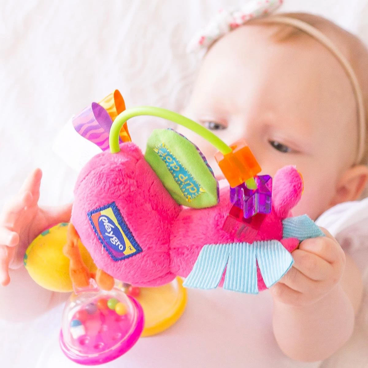 Playgro Clip Clop Rammelaar - Roze - Activiteitenspeeltje - Kraamkado 4 Playgro Clip Clop Rammelaar - Roze - Activiteitenspeeltje - Kraamkado - Afbeelding 4