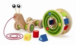 Hape Houten Walk-A-Long Slak Trekdier -Babyspeelgoed Winkel 1200x724