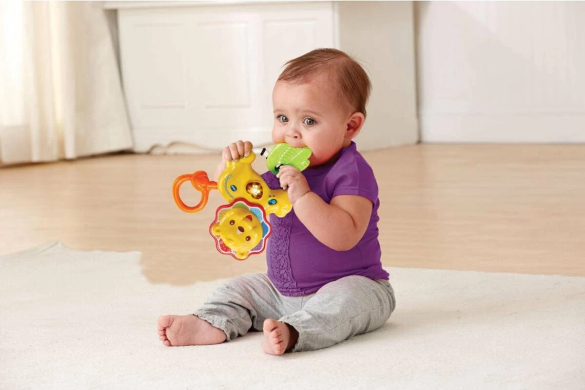 VTech Baby Brul & Speel Rammelaar - Educatief Babyspeelgoed - Bijtring - 3 Tot 24 Maanden 4 VTech Baby Brul & Speel Rammelaar - Educatief Babyspeelgoed - Bijtring - 3 Tot 24 Maanden - Afbeelding 4
