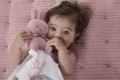 Tiamo Collection Knuffeldoekje Nijntje - Pink Baby Rib -Babyspeelgoed Winkel 1200x808
