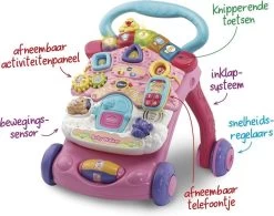 VTech 2 In 1 Baby Walker - Educatief Babyspeelgoed - Roze - 9 Tot 36 Maanden -Babyspeelgoed Winkel 1200x946