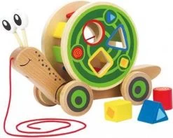 Hape Houten Walk-A-Long Slak Trekdier -Babyspeelgoed Winkel 1200x959
