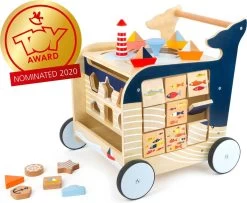 Baby Walvis Loopwagen - Houten Speelgoed Vanaf 1 Jaar -Babyspeelgoed Winkel 1200x988