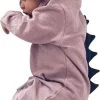 Budino Baby Pyjama Romper Onesie Dino Draak Dier - Roze - 3 Mnd