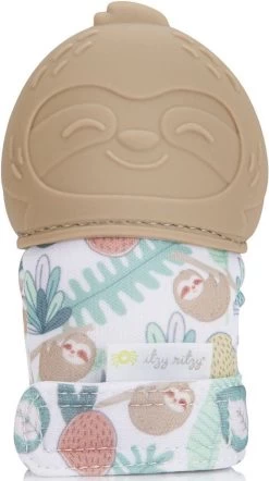 Itzy Ritzy - Itzy Mitt™ - Baby Bijtwant - Beige Luiaard