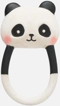 Lanco Rubberen Bijtring - Kori De Panda - Zwart - Wit -Babyspeelgoed Winkel 681x1200