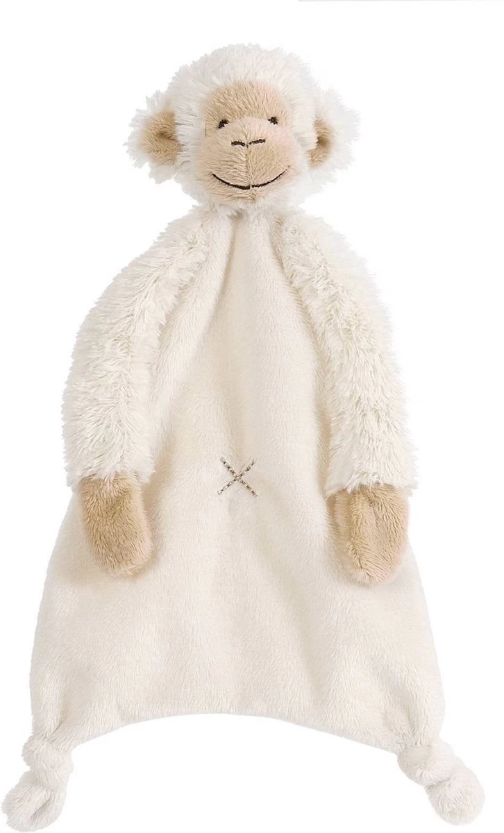Happy Horse Aap Mickey Knuffeldoekje - Wit - Baby Cadeau 2 Happy Horse Aap Mickey Knuffeldoekje - Wit - Baby Cadeau - Afbeelding 2