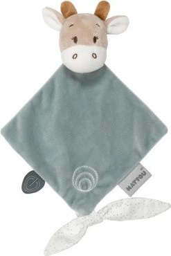 Nattou Giraf Luna - Knuffeldoekje Mini - 30x20 Cm - Groen/Beige