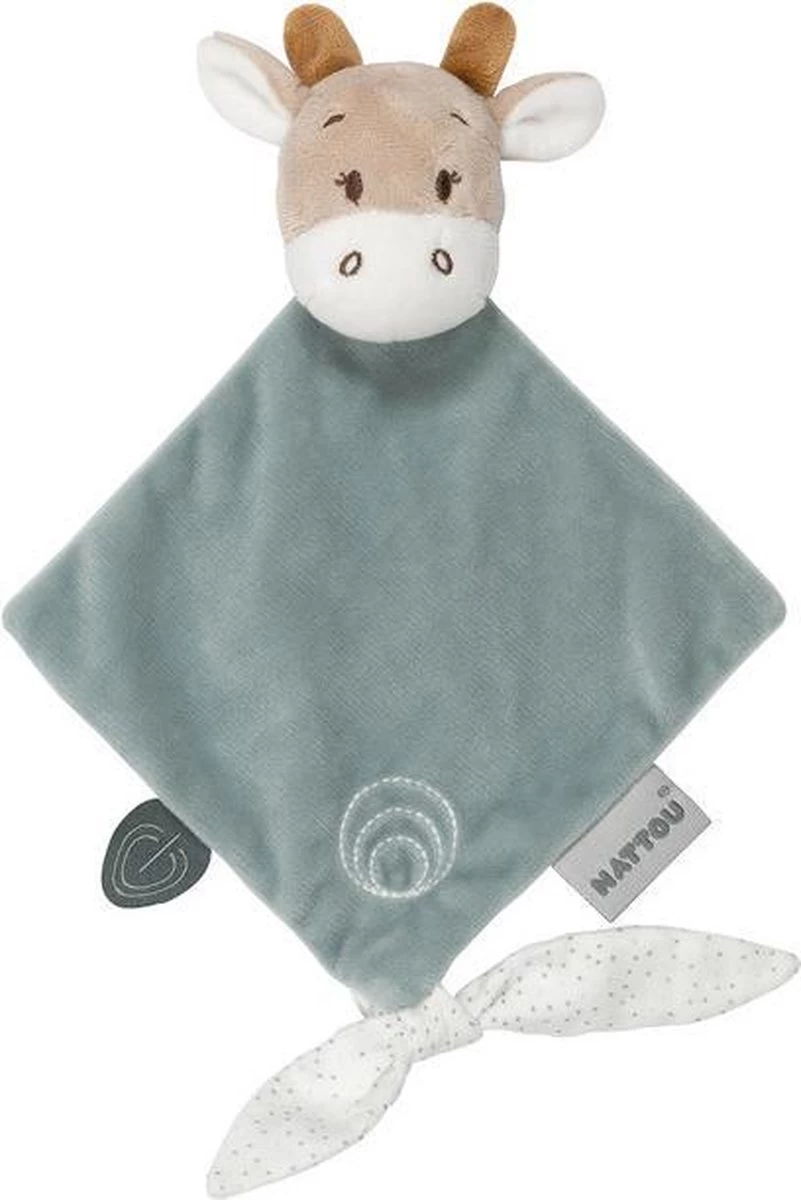 Nattou Giraf Luna - Knuffeldoekje Mini - 30x20 Cm - Groen/Beige 1 Nattou Giraf Luna - Knuffeldoekje Mini - 30x20 Cm - Groen/Beige