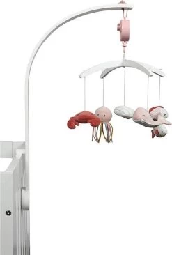 Little Dutch Houten Muziekmobiel - Wit/Roze - Ocean