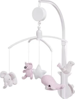 Baby's Only Muziekmobiel Baby - Boxmobiel - Stonegreen/Mint/Wit - Gebreide Figuurtjes - Muziek Speelgoed - Melodie 'It's A Small World' -Babyspeelgoed Winkel 910x1200 2