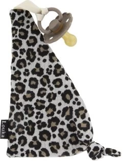 Louka Speendoekje Driehoek Panter - Bruin - Beige - Jongen Meisje - Hydrofiel Katoen - Speenknuffel - Excl. Frigg Speen